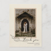 Grass Line Art Photo Merci Carte postale (Devant)