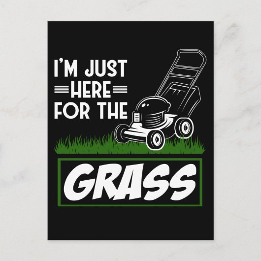 Grass Mowing Lawn Care Funny Lawn Mower Briefkaart (Voorkant)