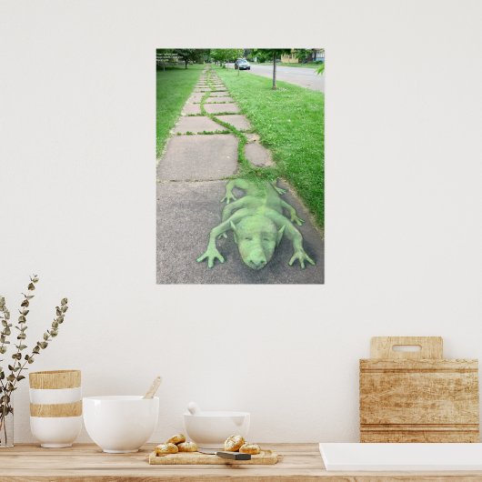 Grass-Tailed Lizard Poster (Keuken)