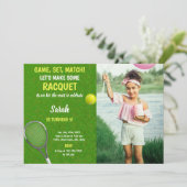 Grass Tennis Invitations Anniversaire avec photo (Debout devant)