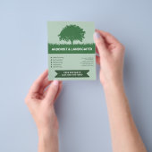 Grass, Tree Silhouette - Arborist & Landscaper  Flyer (Hand)