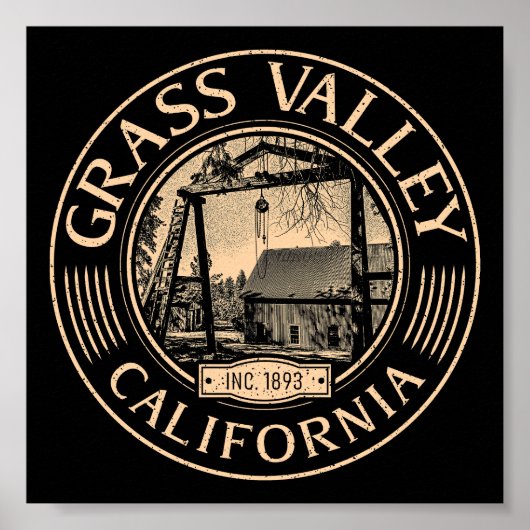 GRASS VALLEY CALIFORNIA  - EMPIRE MINE POSTER (Voorkant)