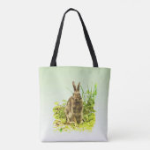 Grass vert avec Sac fourre-tout de lapin Brown (Dos)