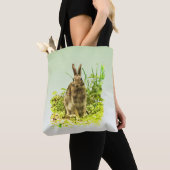 Grass vert avec Sac fourre-tout de lapin Brown (De près)