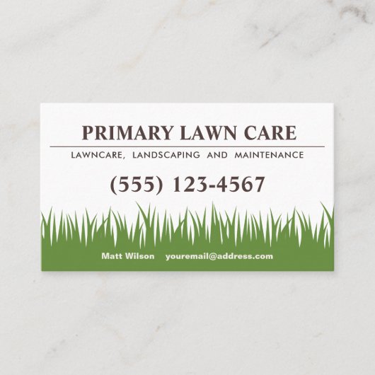 Grass Visitekaartje (Voorkant)
