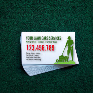 Grass Yard Lawn Mowing Care Gardening Landscaping Visitekaartje