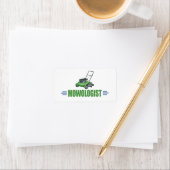 Grasschaafwerende grasschalen in de grasmachine etiket (Insitu)