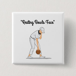 Grasschalen: Rustschalen Gezicht Vierkante Button 5,1 Cm
