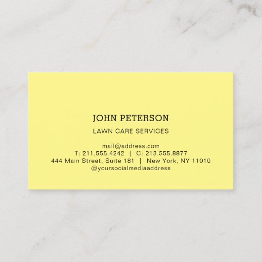 Grasse Logo in het landschap Visitekaartje (Achterkant)