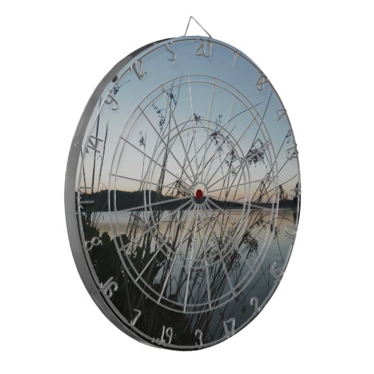 Grassen op het Sunset-meer Dartbord (Voorkant Links)