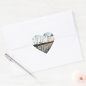 Grassen op het Sunset-meer Hart Sticker (Envelop)