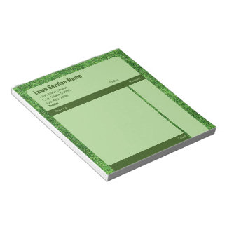 Grasservice Groen bedrijfsverkoopontvangstformulie Notitieblok