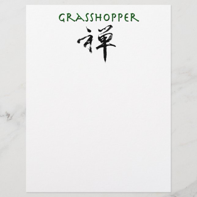 Grasshop met "Zen"-symbool (Voorkant)