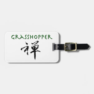 Grasshop met "Zen"-symbool Bagagelabel