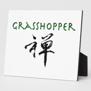Grasshop met "Zen"-symbool Fotoplaat