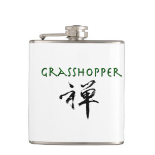 Grasshop met "Zen"-symbool Heupfles