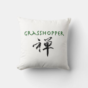Grasshop met "Zen"-symbool Kussen