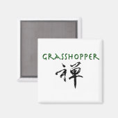 Grasshop met "Zen"-symbool Magneet (Voorkant / Achterkant)