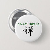 Grasshop met "Zen"-symbool Ronde Button 5,7 Cm (Voorkant /achterkant)