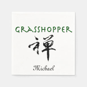 Grasshop met "Zen"-symbool Servet