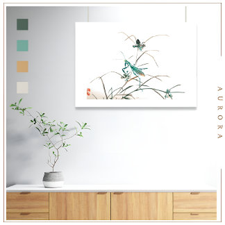 Grasshopper door Kono Bairei (1844-1895) Poster