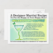 Grasshopper Martini Recept Briefkaart (Voorkant / Achterkant)