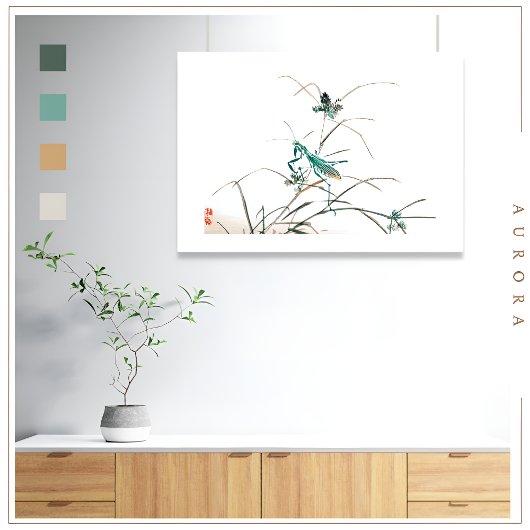 Grasshopper par Kōno Bairei (1844-1895) Poster