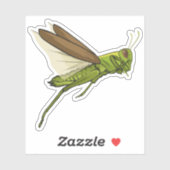 Grasshopper Vector Jumping Illustration Sticker (Vel)