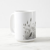 Grasshopper & Wild Grass Ink Art Coffee Mug (Devant gauche)