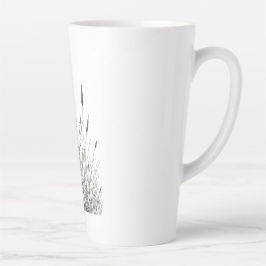 Grasshopper & Wild Grass Ink Art Coffee Mug (Droite)