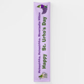 Grasshoppers, druiven en bier St. Urho Banner (Verticaal)