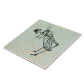 Grasshout met top-hoed tegeltje (Zijkant)