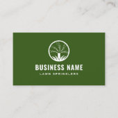 Grassproeiers irrigatie groen landschap visitekaartje (Voorkant)