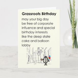 Grassroots Verjaardag Een Grappig Gelukkige Verjaa Bedankkaart