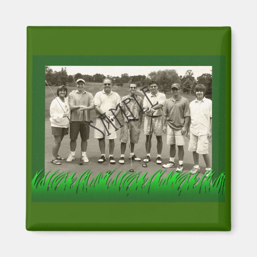 Grassy Golf Lijst Magneet (Voorkant)