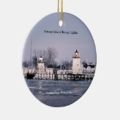 Grassy Island Range Lights Keramisch Ornament (Rechts)