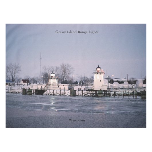 Grassy Island Range Lights tafelkleed (Voorkant (Horizontaal))