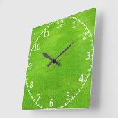 Grassy Lawn Background Clock Vierkante Klok (Hoek)