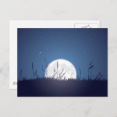 Grassy Moonrise Briefkaart (Voorkant / Achterkant)