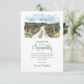 Grassy Road Sympathy Carte de remerciements (Debout devant)