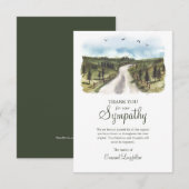Grassy Road Sympathy Carte de remerciements (Devant / Derrière)