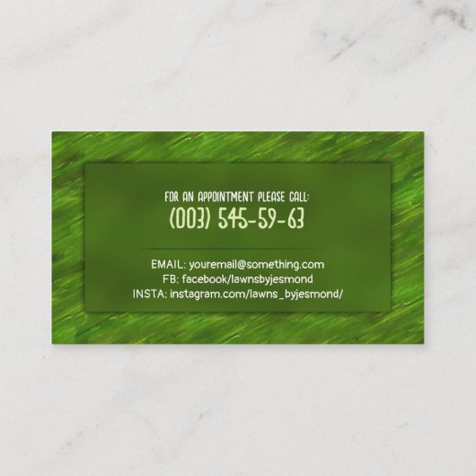 Grasverzorging en landschapsarchitectuur - waterve visitekaartje (Achterkant)