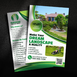 Grasverzorging Landscaping Maaien Gras Boom Servic Flyer