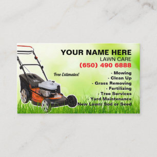Grasverzorging Landscaping Maaien Gras Boom Servic Visitekaartje