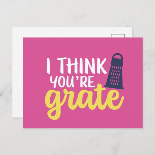 Grate Cute Cheese Pun Funny Valentijnsdag Briefkaart (Voorkant / Achterkant)