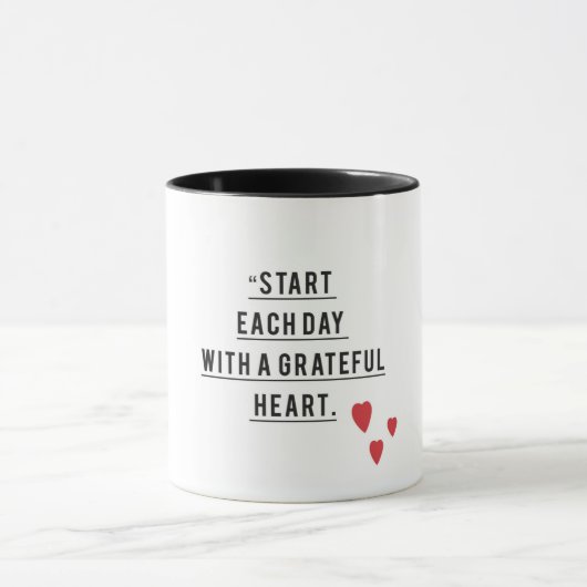 Grateful Begins Citation Mug - Commencer chaque (Centre)