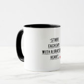Grateful Begins Citation Mug - Commencer chaque (Devant gauche)