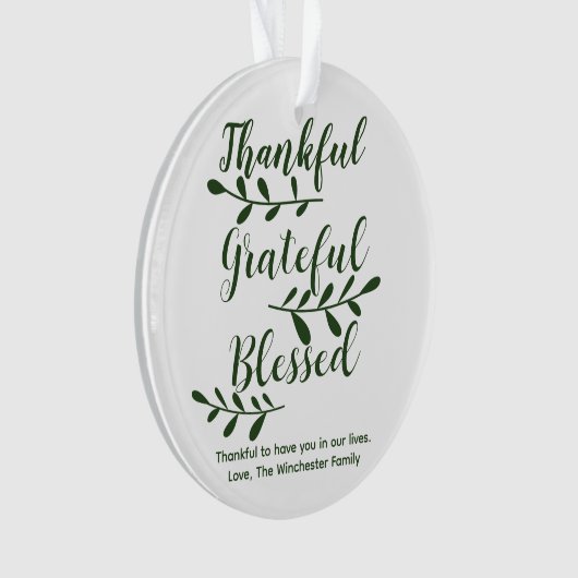 Grateful Bienheureux vert foncé script moderne (devant)