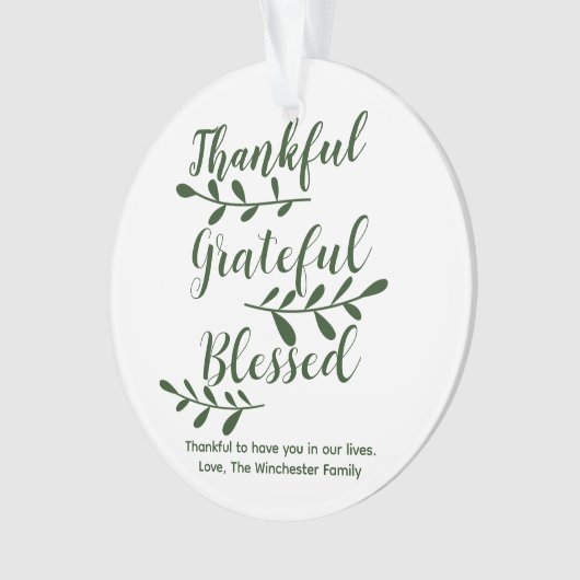 Grateful Bienheureux vert foncé script moderne (devant)