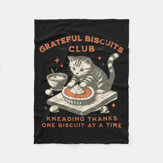Grateful Biscuits Club Kneading Thanks One Biscuit Fleece Deken (Voorkant)